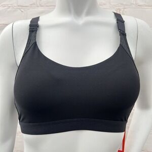 Rocorose Women's Sports Black Bra Crossback Strap Padded Light Support Workout S